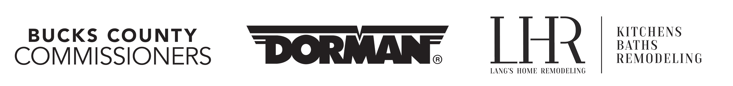 2026 Potential Car Show Platinum Sponsors: Bucks County Commissioners | Dorman | Lang's Home Remodeling